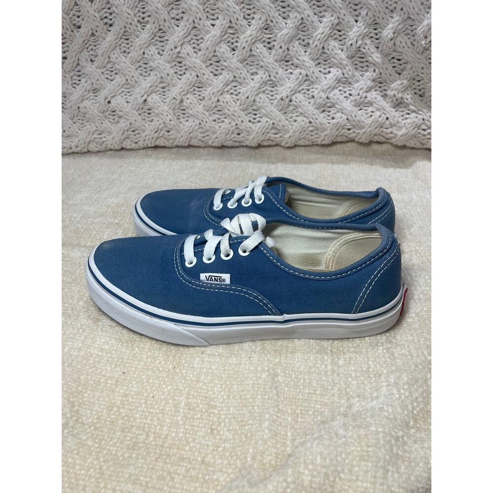 Vans Blue Lace-Up Canvas Sneakers - Kids Size 4